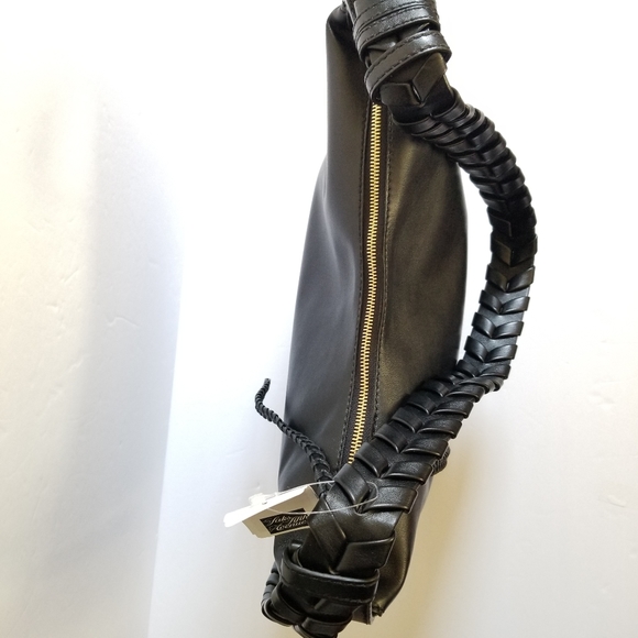 Stella McCartney Braided Hobo Shoulder Bag Black - Picture 6 of 12